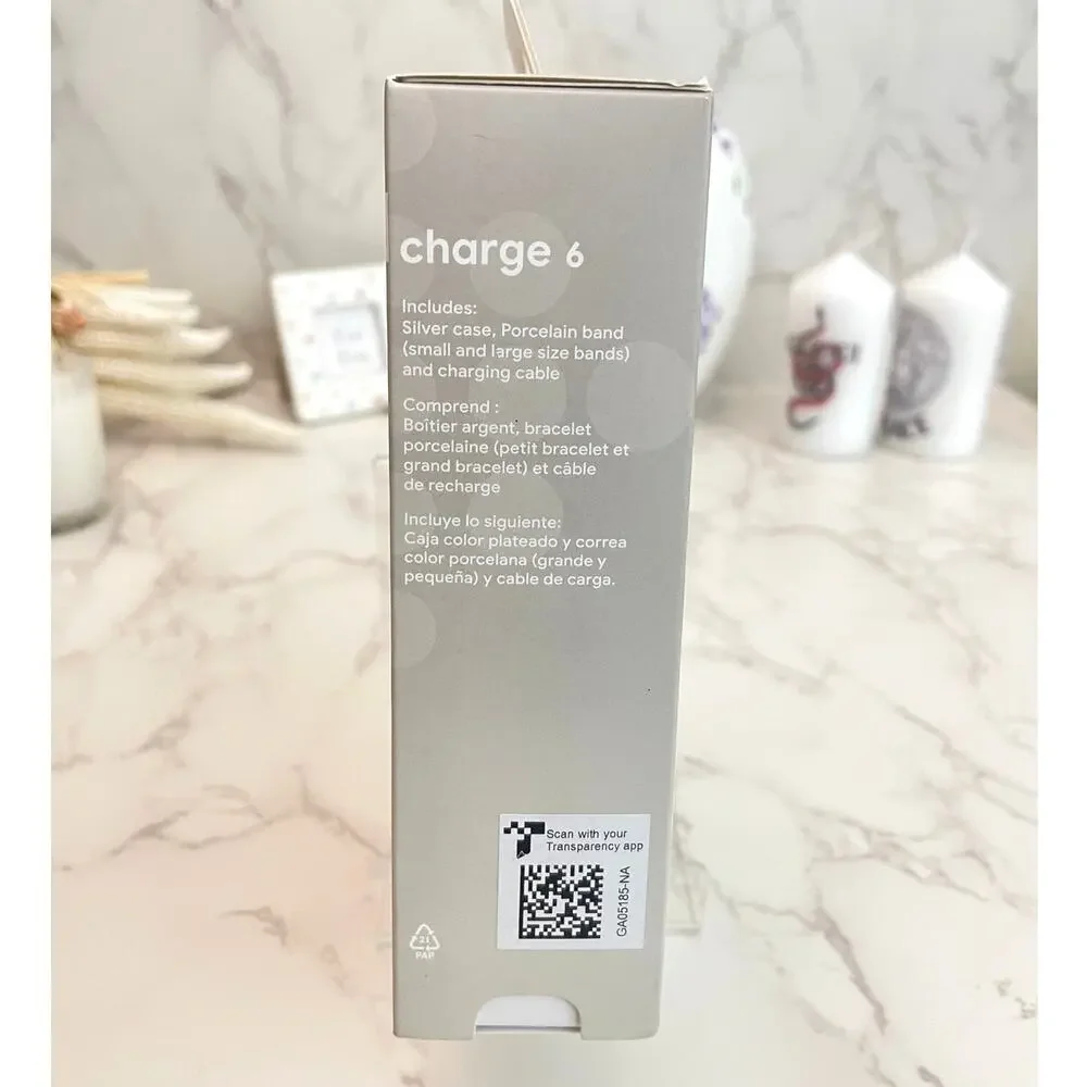 Fitbit Charge 6 tracker in Porcelain/ Silver Aluminum NIB